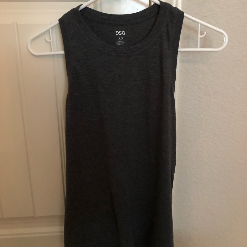 Dark gray workout tank top
